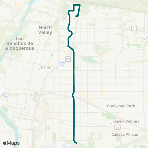 ABQ RIDE San Mateo / CNM Work Force map
