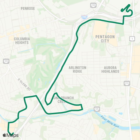 ART Shirlingtn-Army Navy Dr-Pentagn map