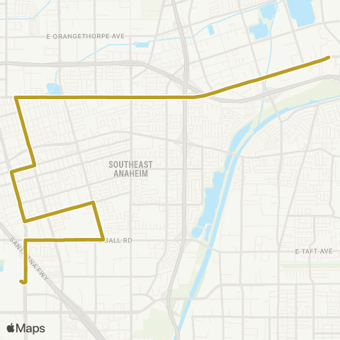 ART 17 Disneyland Resort to Canyon Metrolink map