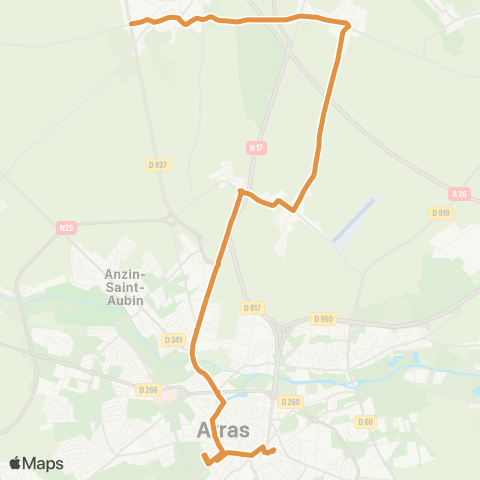 Artis Arras Gare urbaine - Neuville-St-Vaast La Targette map