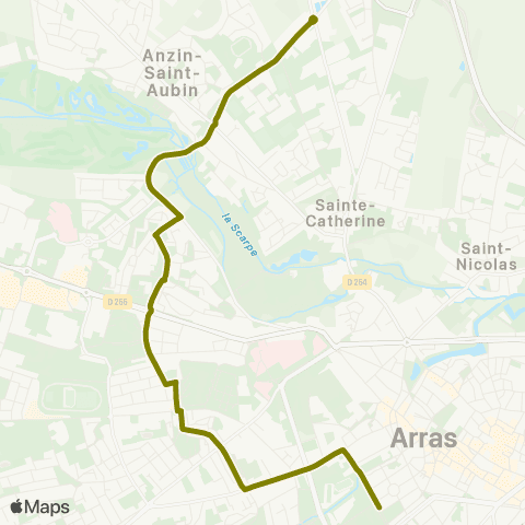Artis Collège Louez Dieu map