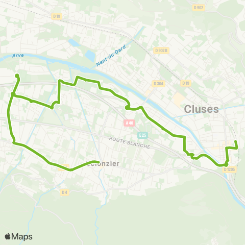 ARV'i Mobilité Scionzier Ctre - Cluses Pôle multimodal Gare map