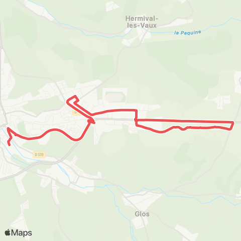 Astrobus Ex. Lisieux Gare SNCF - Lisieux Fleming map