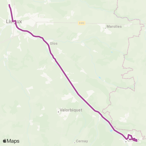 Astrobus Lisieux - Orbec map