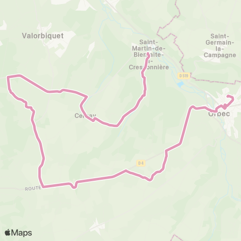 Astrobus Saint-Martin-de-Bienfaite - Orbec map