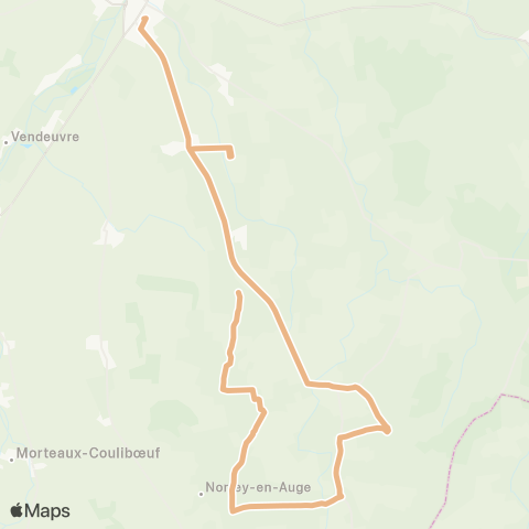 Astrobus Vaudeloges - Saint-Pierre-sur-Dives map