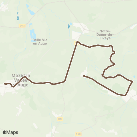 Astrobus Le Mesnil-Mauger - Mézidon-Canon map