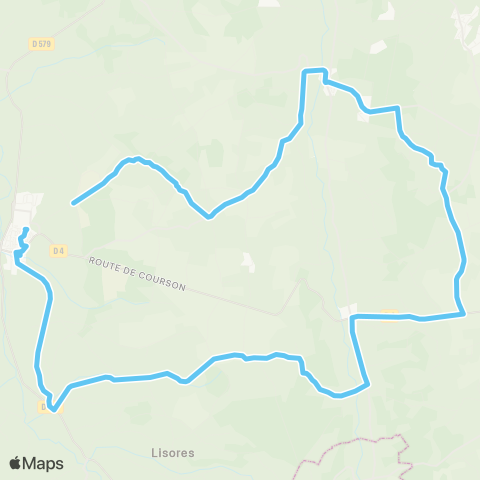 Astrobus Livarot - Fervaques - Livarot map