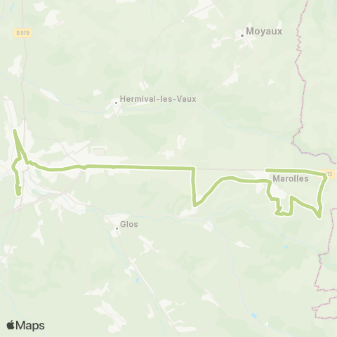 Astrobus Courtonne-la-Meurdrac - Marolles - Lisieux map