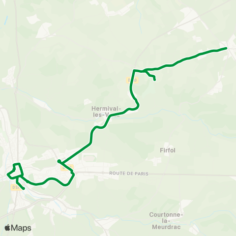 Astrobus Lisieux - Cerza map