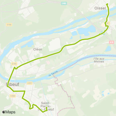 Astuce Mairie de St-Pierre-les-Elbeuf Pôle multimodal d'Oissel map