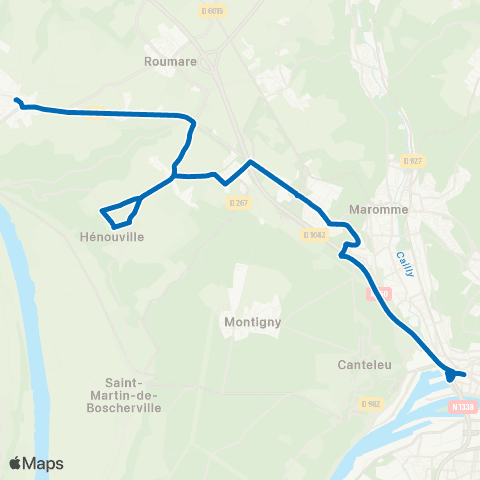 Astuce Salle des fêtes <> Mont-Riboudet map