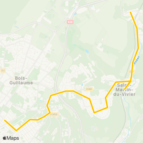 Astuce Scolaires Route d'Isneauville <> Lycée Flaubert / Coll. St-Victrice map