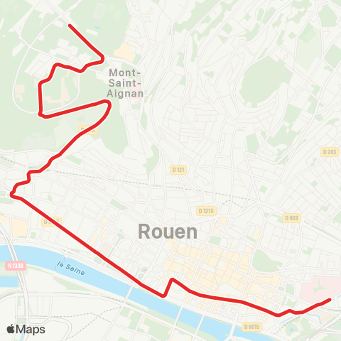 Astuce Mont aux Malades <> CHU Charles Nicolle map