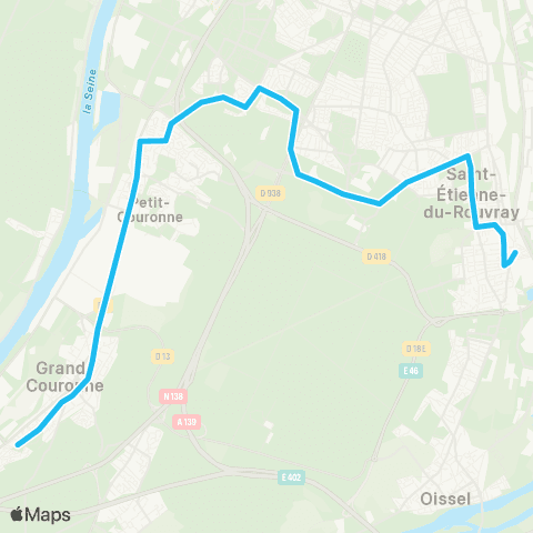 FAST Les Bouttières <> Gare de Saint-Étienne map