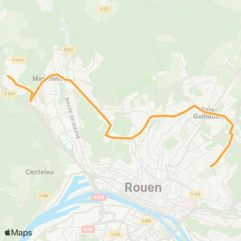 Astuce Maromme la Maine <> Lycée Flaubert map