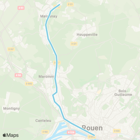 Astuce Route de Montville <> Gare rout. de Rouen map
