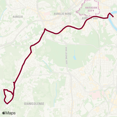 ATAC Linea 881 map