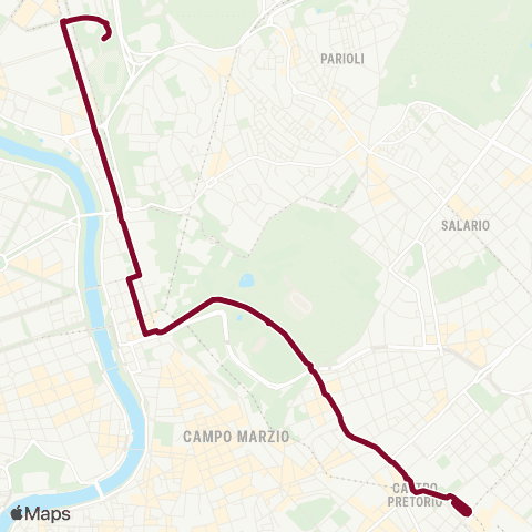 ATAC Linea Cine map