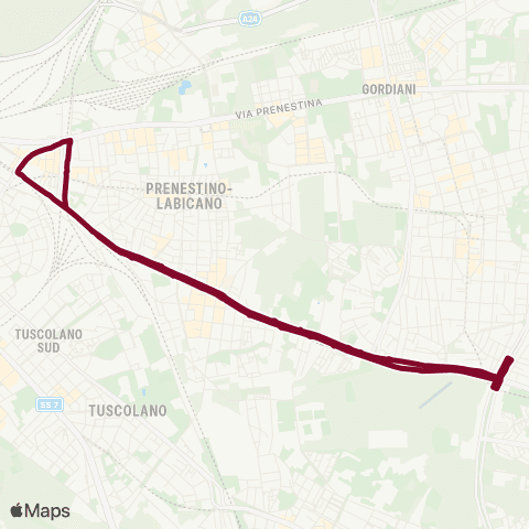 ATAC Linea 105l map