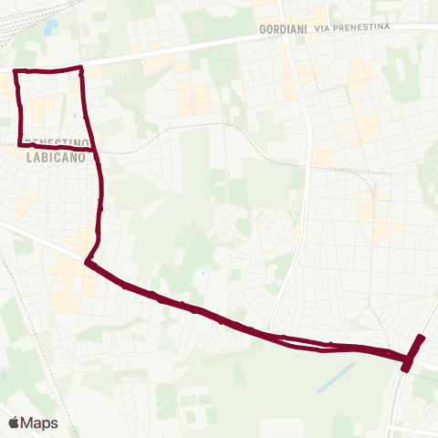 ATAC Linea 104 map
