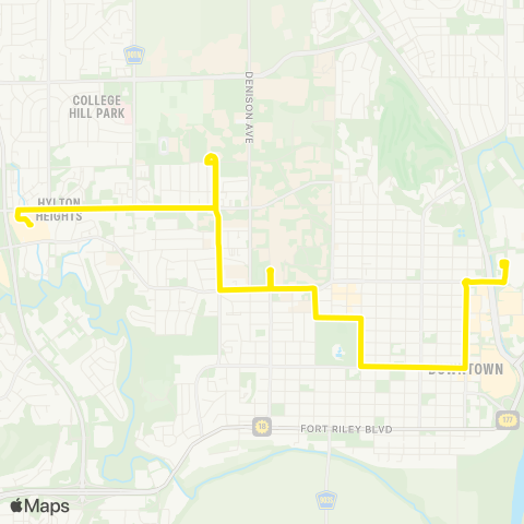 ATA Bus E / W Express map