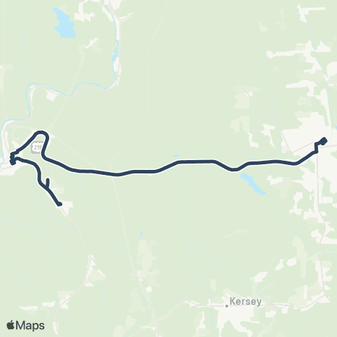 ATA Ridgway Express map