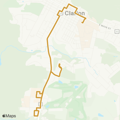 ATA PennWest Clarion map