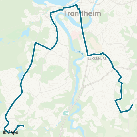 AtB Blakli-Sentrum-Stavset map