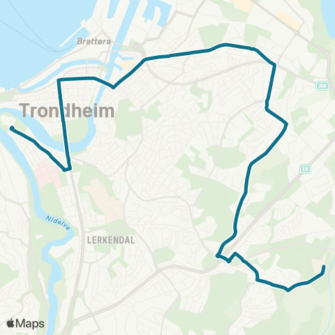AtB Dragvoll-Øya / Marienborg map