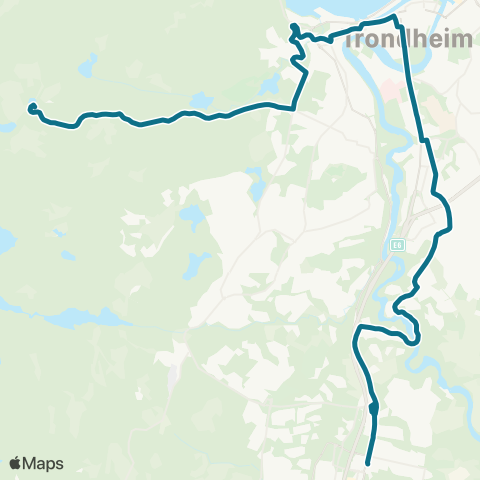 AtB City Syd / Sjetnmarka - Kroppanmarka - Ferista - Skistua map