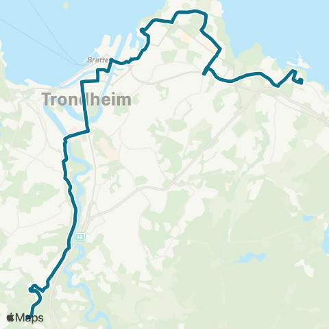 AtB Grillstad - Strindheim - Ladehammeren - Sentrum - Romolslia map