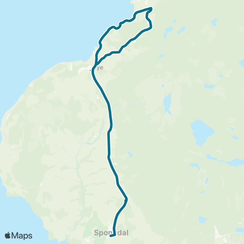 AtB Rye - Flakk - Rye Skole / Spongd map