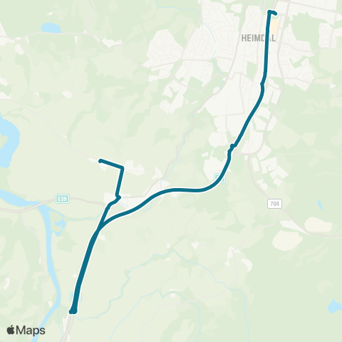 AtB City Syd / Heimdal - Skjetlein map