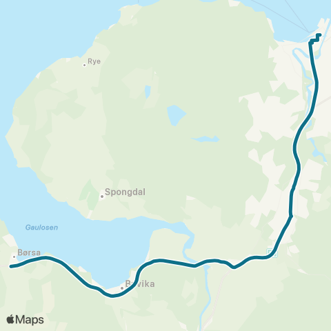 AtB Trondheim - Orkanger - Fannrem map