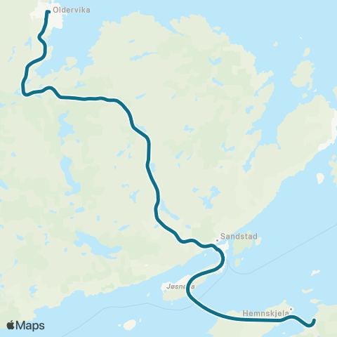 AtB (Sunde) - Sandstad - Sistranda map