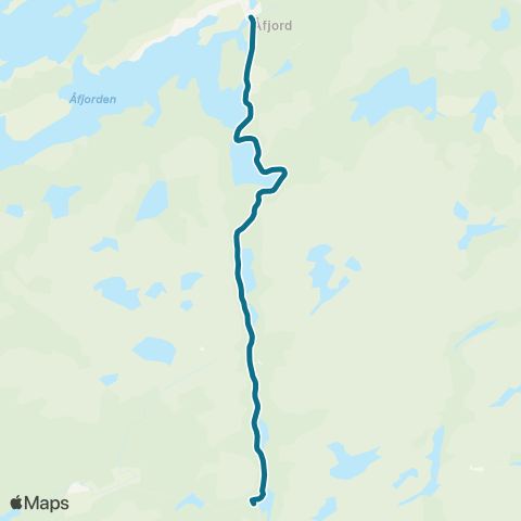 AtB Sandviksberget - Åfjord - Vanvikan / Trondheim map