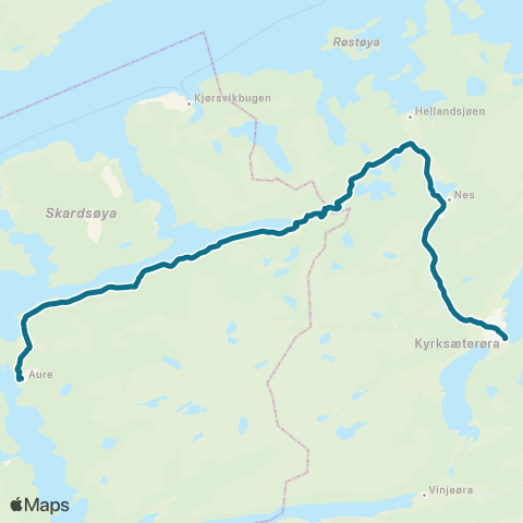 AtB (Trondheim) - Orkanger - Kyrks map