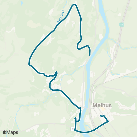 AtB Melhus - Øyås - Varmbu - Melhus map