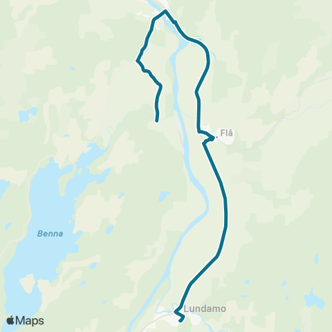 AtB Hermanstad - Lundamo / Skjetlein map