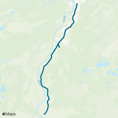 AtB Løften / Slupphaugen - Grøtte Sk map