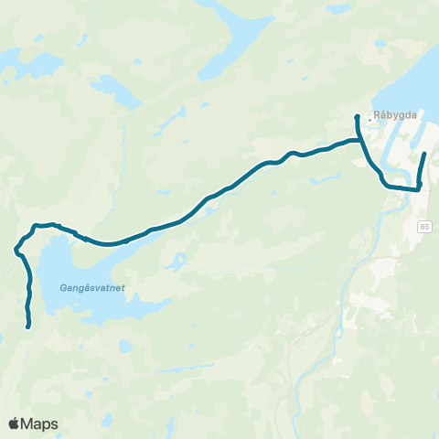AtB Orkanger - Gjølme - Svorkdalen map