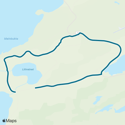 AtB Lysheim - Selva - Kallklova - map