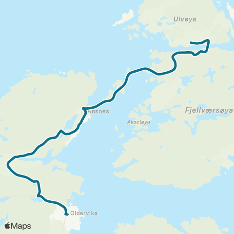 AtB Fillan - Fjellværøya / Ulvøya map
