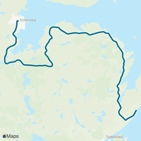 AtB Hestvika - Strand - Tranvikan map