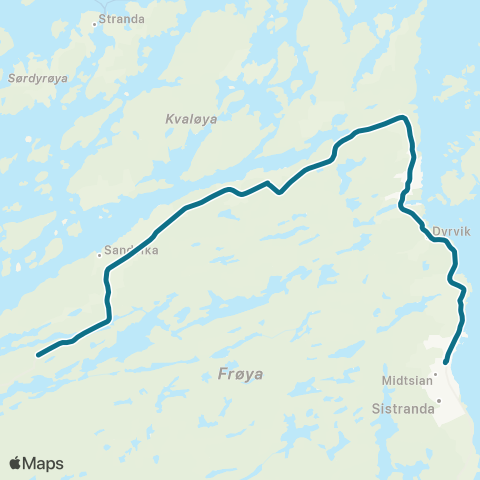 AtB Sistranda - Gurvikdal - Nordsk map