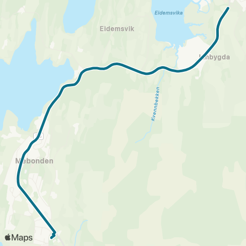 AtB Alset - Flønes - Selbu map