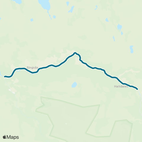 AtB Haltdalen - Ålen - Røros map