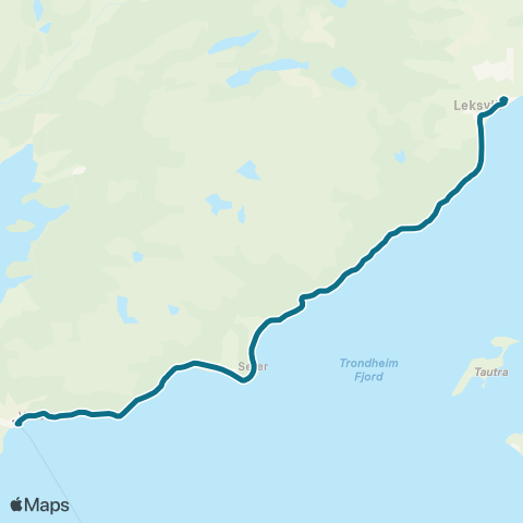 AtB Vanvikan - Leksvik map