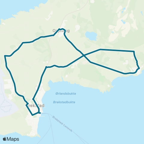 AtB Brekstad - Opphaug - Bjugn map